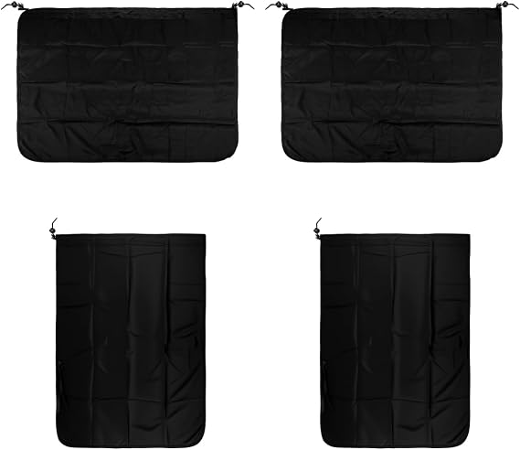 4 Pcs Black Universal Car Curtains for Campervan and Most Vehicle Models, Privacy Divider Sun Shades – Tightly Woven Spring Twill