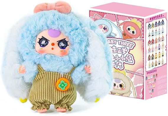 Baby Three Rabbit Macaron Cute Bunny V2 Plush Blind Box 1PC(1 of 15 Possible Styles) Cute Figures Collectible Toys Birthday Gifts
