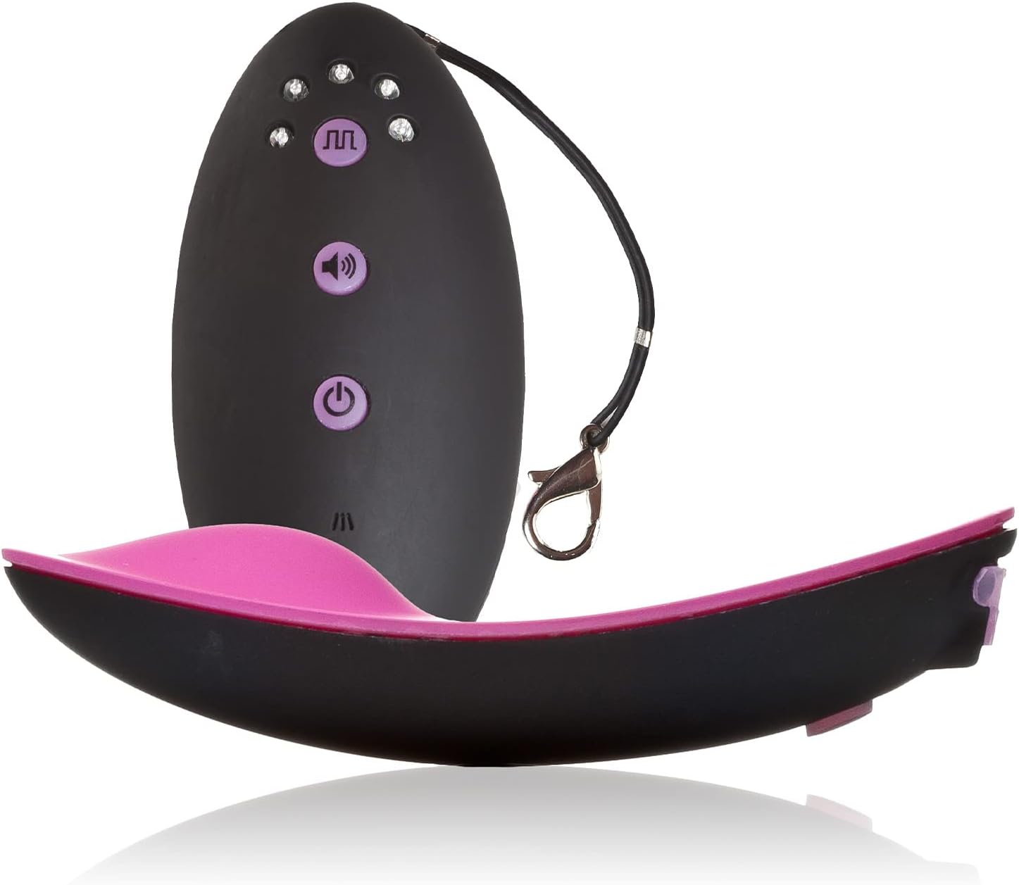 OhMiBod Club Vibe 2.0H Wearable Panty Vibrator - Personal Massager for Women - Couples Vibrator with Two Play Modes - Wireless Remote Control Clit Vibrator for Home, Club, and Party - PinkBlack