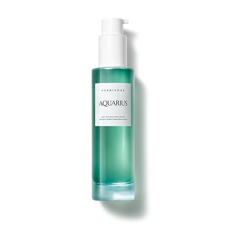 HERBIVORE Aquarius BHA + Blue Tansy Clarity Cleanser Deep Cleansing, Gentle Exfoliation for Oily-Combination Skin, Plant-Based, Vegan, Cruelty-free, 3.3 oz