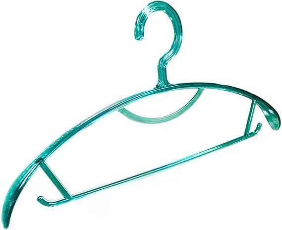 Clear Plastic Hangers, Wide Shoulders Seamless Clothes Hanger, Non-Slip Clothes Drying Rack Laundry Hangers for Adult Coat, Suit, Shirt, Dress (Green 15Pack)