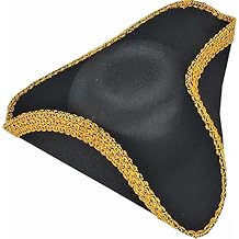 Rubies Black Tricorn Pirate Hat for Adults, Men's No Size
