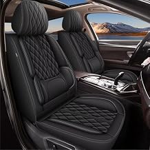 Car Seat Covers Fit for Volkswagen VW CC 2009-2017 - Waterproof Leather Seat Covers - Compatible Airbag with Lumbar Support(2 Front Seat Covers, Black)