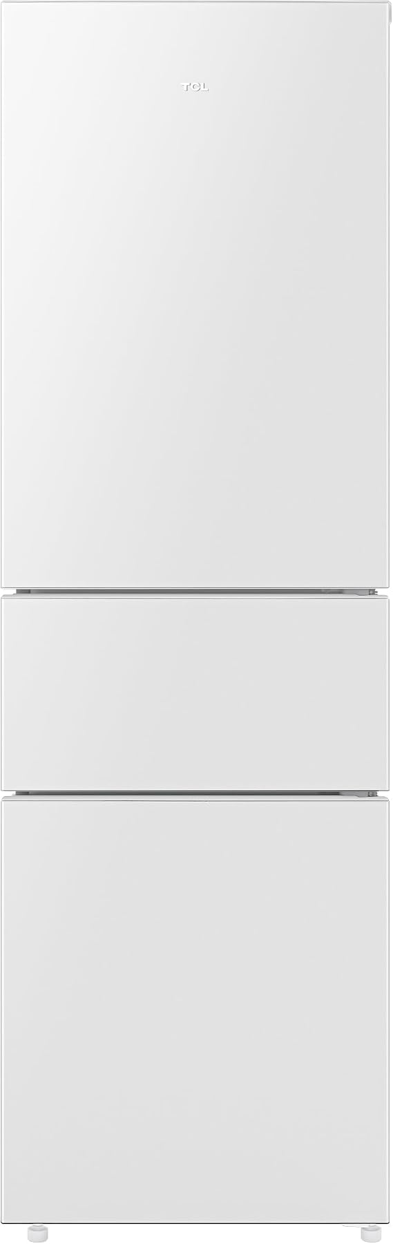 TCL Refrigerator, 22 inches Width, 205L, 3-Door, Automatic Defrost, Fan-Type, Large Capacity Refrigerator Compartment, Low Temperature Compartment, Vegetable Case, 2-Tier Freezer, Quiet, Space-Saving