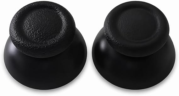 AKORD 2 x Replacement Controller Analogue Thumbsticks for Sony PS4 - Rubberised Thumb Grip Stick Repair Kit for PlayStation 4 DualShock 4 - Black