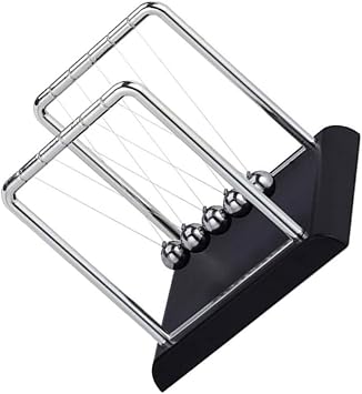 ORFOFE Newton's Cradle Decoration Creative Five Balls for Energy Conservation Dynamics Experiment Educational Tool for Students Design for Home Office