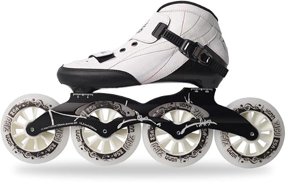 Adult Professional Inline Skates, 4*90-110mm Wheels Professional Single Low Children Carbon Fiber Skate Inline Speed Skate Shoes for Women and Men