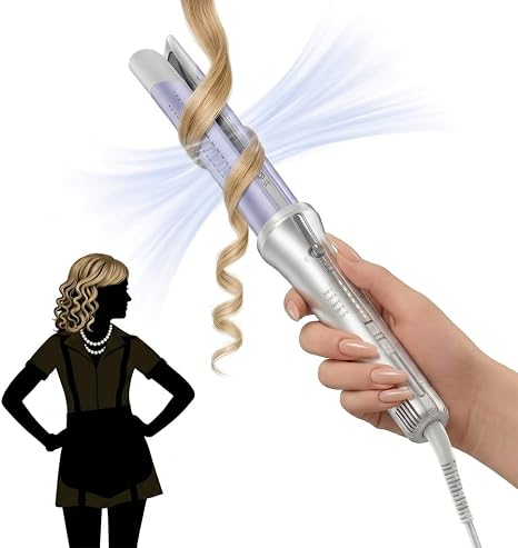 SHEGLAM 25mm One Touch Automatischer Lockenstab mit Kaltluft Langanhaltende Locken für bounce wellige Styles geringes Verbrennungsrisiko schnelles Aufheizen für mittellanges bis langes Haar (25mm)
