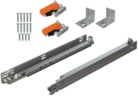 Bundle - 21 BLUM TANDEM Drawer Slides with BLUMOTION. Includes Slides 563H, Locking Devices, Rear Mounting Brackets, Screws and Instructions. by Blum