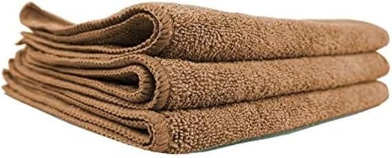 Chemical Guys MIC34403 Workhorse Professional Microfiber Towel, Tan (Safe for Car Wash, Home Cleaning & Pet Drying Cloths) 16" x 16", Pack of 3