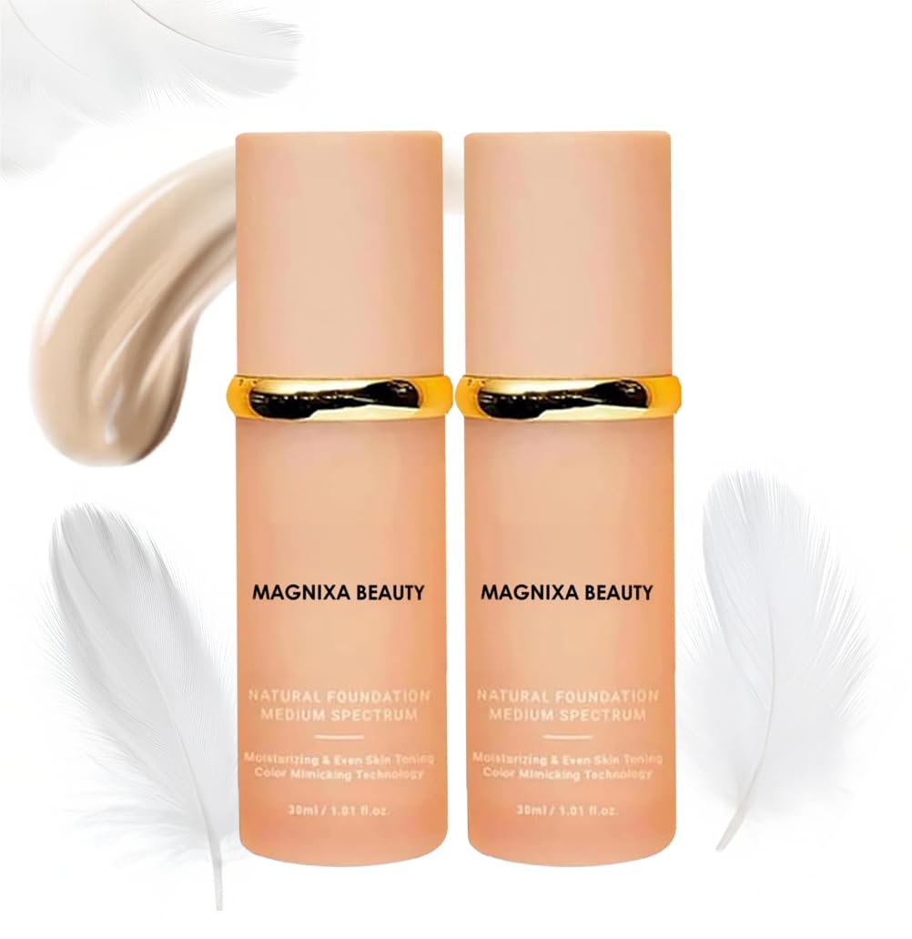 Magnixa Foundation 4 in 1, MAGNIXA Foundation, MAGNIXA BEAUTY Foundation, Magnixa 4 in 1 Coloring Changing Foundation, 4 in 1 Foundation Liquid with Spf 50, 4 in 1 Concealer, Moisturizer 2Bottles