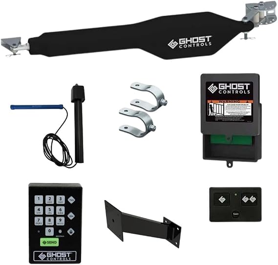 Ghost Controls Heavy Duty Single Automatic Gate Opener Wireless Access Bundle