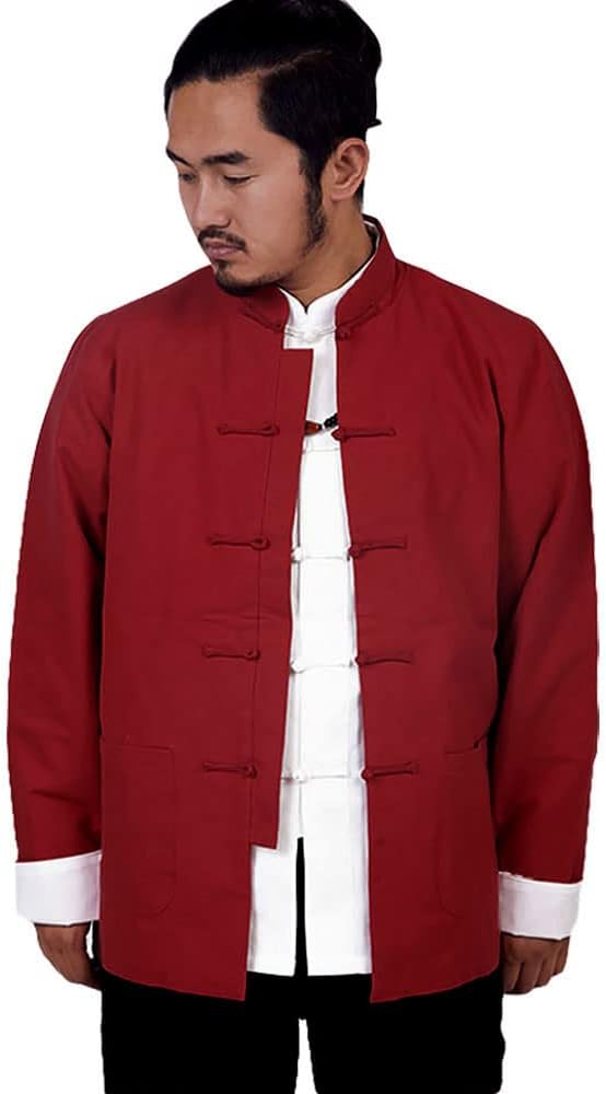 ZooBoo Men's Cotton Kung Fu Jacket Chinese Martial Arts Training Coat