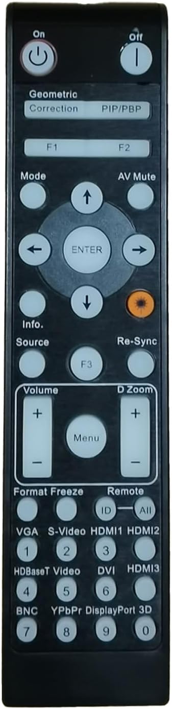 Replacement Remote Compatible for OPTOMA ZW500T-W, ZW502, ZU510T-B, ZU720TST, ZU610T-B, ZU510T-W, ZU500USTe, ZH420UST-W, ZH406STx, WU615T, WU515TST, 4K500, GT1090HDRx Projector (Backlight)