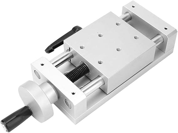 Silver,Manual Sliding Table Linear Rail Stage, Cross Aluminum Alloy with High Accuracy 8080mm (50mm) KA80-1402-50