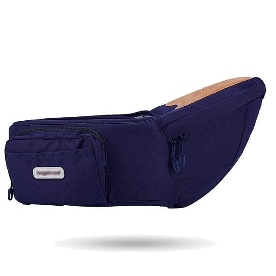 ANGELBB Baby Infant Hip Seat Carrier with Pockets, Lightweight Toddler Waist Stool Seat Belt Carrier (Blue)