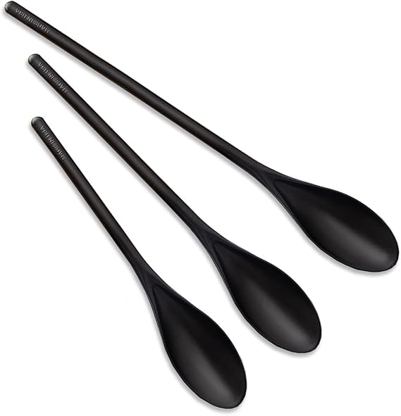 Rada Cutlery 3-Piece Mixing Spoons Set (B311) | BPA-Free, Non-Scratch, Small 9.88, Medium 11.75, Large 13.75