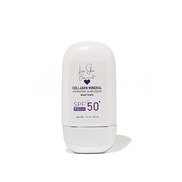 Collagen Mineral Sunscreen SPF 50 PA+++ Clear-No Tint | 100% Mineral, Reef-Safe, Chemical-Free, Unscented, Daily Face Sunscreen