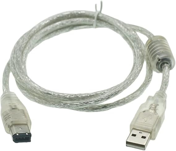 1pcs 1.5M Firewire IEEE 1394 6 Pin Male to USB 2.0 Male Adaptor Convertor Cable Cord