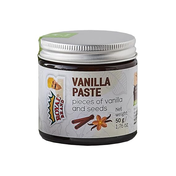 Royal Brand Vanilla Bean Paste, Glas jar 50 g / 1.76 oz., Gourmet Class, Vanilla Beans from Madagascar, Great Taste Award