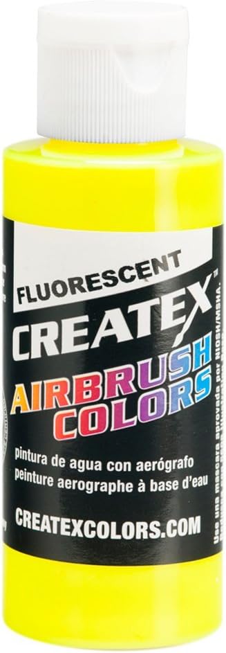 Airbrush Fluoroscent Paints Capacity: 4 Oz, Color: Yellow