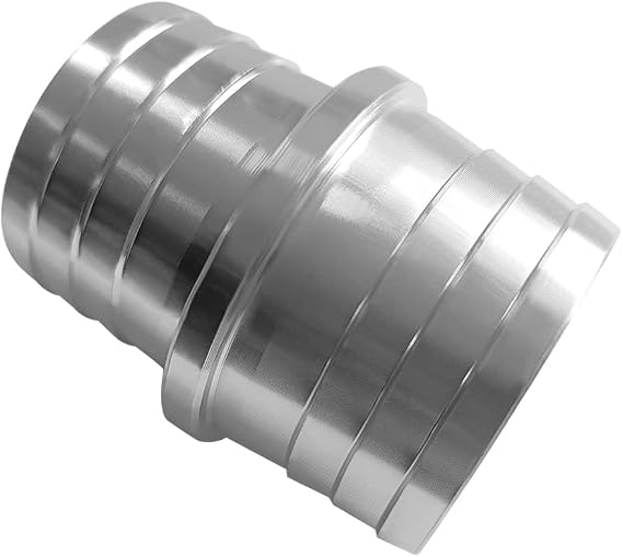1 Pcs 1-1/2 to 1-3/4 Inch Radiator Hose Barb Adapter, Coupler Splice Mend Coolant Intercooler Exchanger Heater Repair Hose Connector Water Fluid Air Aluminum