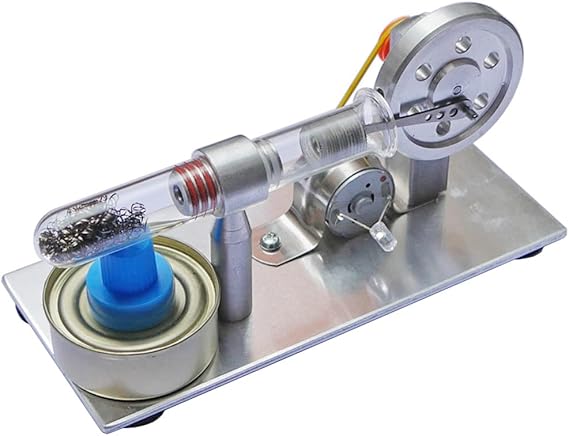 Single Cylinder Sterling Engine Model, Motor Steam Heat Education Physics Science Experiment Model Steam Power Lab Teaching Tool