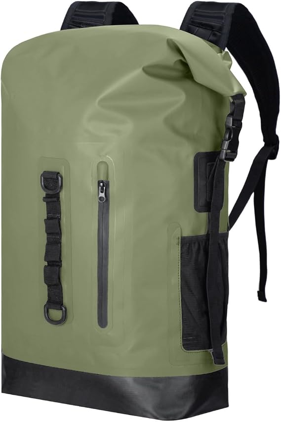 Ronyme Matte Backpack with Side Pockets, Green, color to 6, 30L