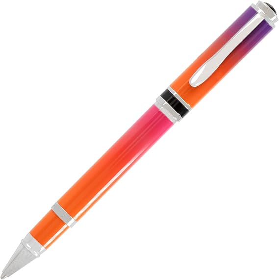 Monteverde USA Innova Ombre Fusion Harmony (Purple/Orange/Pink Gradient Finish) Rollerball Pen - Refillable, Gift Case, Luxury Pen