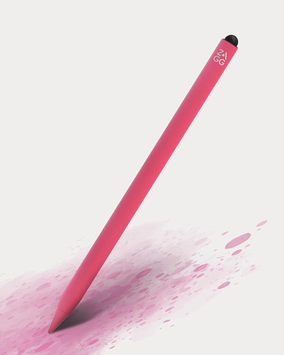 ZAGG Pro Stylus 2 with Active & Capacitive Tips, Palm Rejection, Tilt Recognition, Bluetooth Pairing, Compatible w/iPad Pro 11/12.9 (3,4, 5 Gen)/Air 10.9/iPad 10.2/9.7/Mini 5/ iPad Air (M2) - Pink
