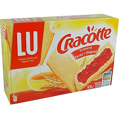 6 Boxes - Lu Cracottes Crisp Wheat Flour Slices Crackers 8.8 Oz, 6Pack
