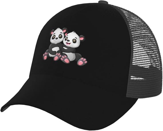 Panda Brothers Baseball Cap Women Men Breathable Mesh Back Hat Adjustable Casual Outdoor Baseball Caps Trucker Hats