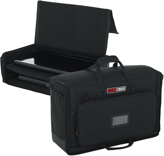 Gator Cases Padded Nylon Dual Carry Tote Bag for Transporting (2) LCD Screens, Monitors and TVs Between 19" - 24", (G-LCD-TOTE-SMX2)