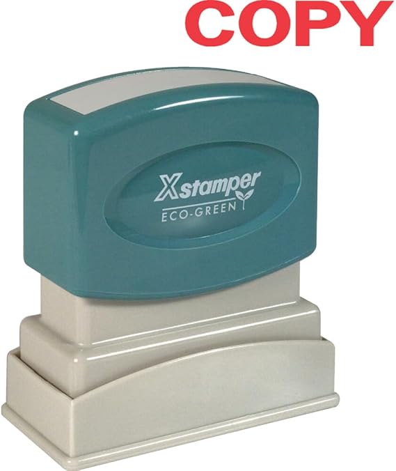 Xstamper One-Color Title Message Stamp,#34;Copy,#34; Pre-Inked/Re-Inkable, Red (1359)