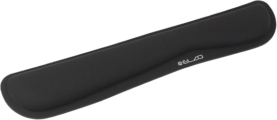 ELZO Keyboard Wrist Rest Pad Support with Comfortable Memory Foam Padding, Nonslip Rubber Base and Ergonomic Design for PC Computer Laptop Mac