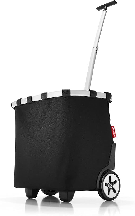 reisenthel carrycruiser Black - Portable Shopping Trolley with Sturdy Aluminum Frame, Shoulder Strap and Removable mesh Inner Bag - Water-Repellent
