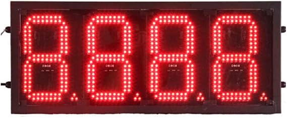 LED Signs 8" LED Gas Station Electronic Fuel Price Sign Motel Price Sign LED Gas Station Display Screen 8888 (White)