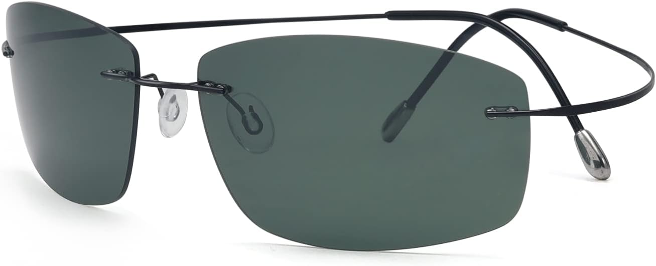 Eyekepper Rimless Titanium Frame Polarized Sunglasses