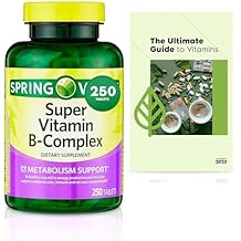 Sprin Val-Ley Super Vitamin B-Complex Tablets Dietary Supplement Value Size, 250 Count Over 8 Months Supply  Exclusive Vtmx Vitamin Guide 2 Items