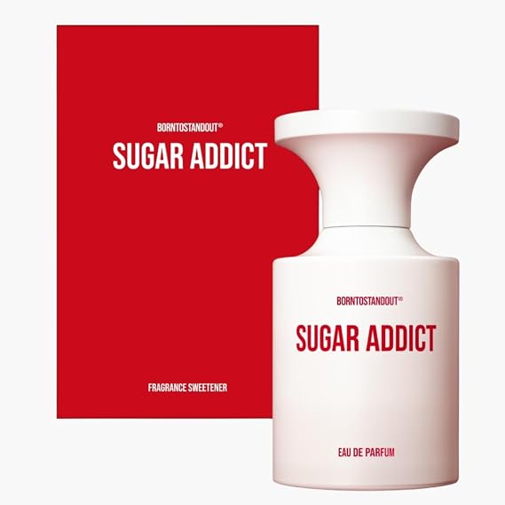 BORNTOSTANDOUT Sugar Addict Eau de Parfum, Fragrance Sweetener, White