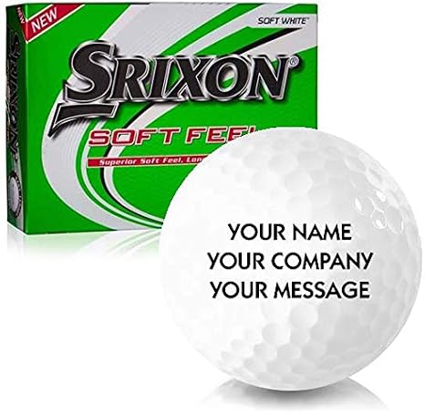 Srixon Soft Feel 12 Personalized Golf Balls, White