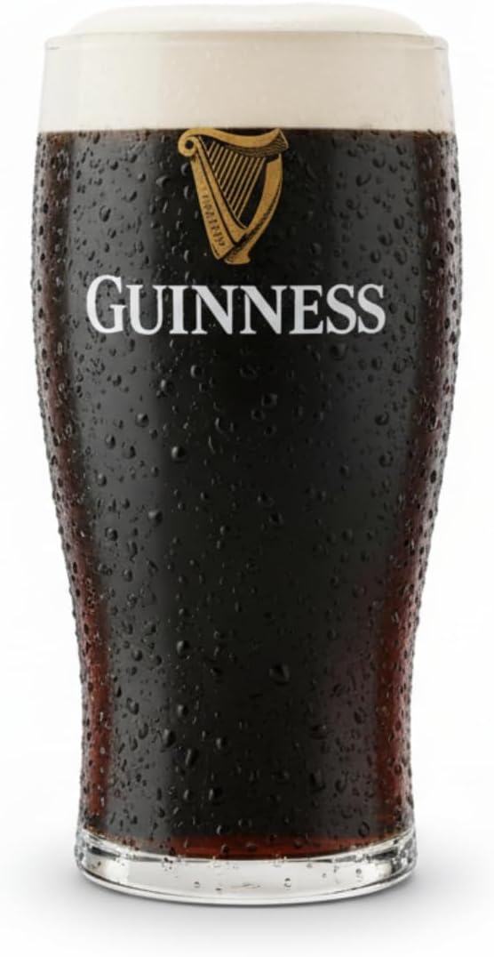 Guinness Draught Pint Glass 20 Ounce (Set of 2)