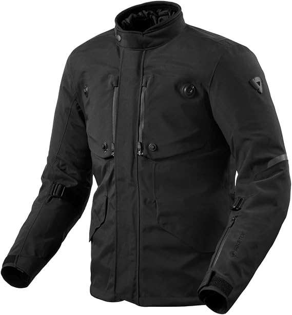 REV'IT! Men's Trench 2 GTX Adventure Touring Motorcycle Jacket (Black - Large)