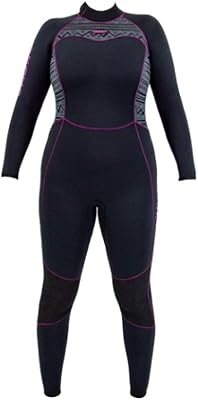 AKONA Womens 5mm Full Suit. Quantum Stretch Neoprene Magenta, 15