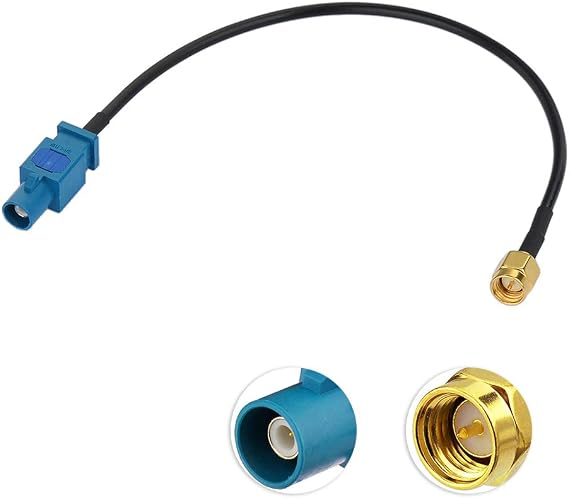 Eightwood SMA Cable Fakra DAB Aerial Fakra "Z" Male to SMA Male Pigtail Cable RG174 8inch 20cm Compatible for GPS Antenna DAB Car Radio Aerial Jaguar Land Rover