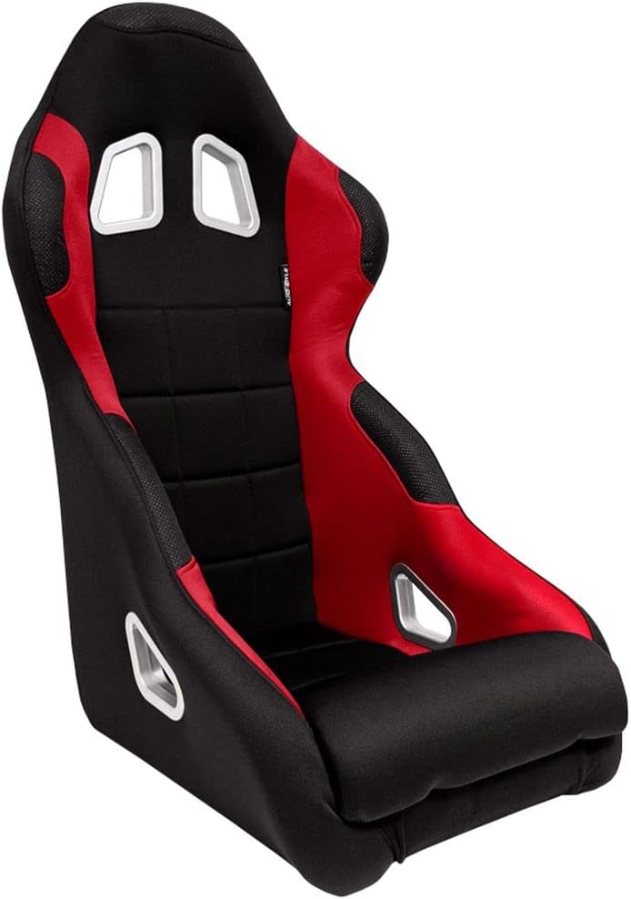 AUTO-STYLE Sport seat 'K5' - BlackRed - Non-reclinable back-rest - incl. slides