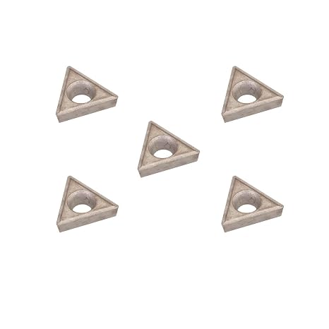 THINBIT 5 Pack MBCIW31D5U MBC Series, 0.031" Radius, Molded Chipbreaker, Uncoated Carbide Boring Insert for Non-Ferrous alloys, Aluminium, Plastic Without Interrupted cuts.