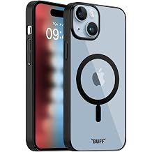 BUFF LABS iPhone 15 ile Uyumlu MagSafe Uyumlu Slim Fit Kılıf Kablosuz Şarj Destekleyen Sararmaya Karşı Korumalı Kapak (Siyah)