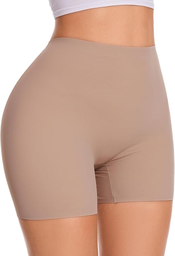 Womens Slip Shorts for Under Dresses Seamless Shapewear Shorts Underwear | Soft breathable slip short,Light tummy control, No panty lines, No roll up,Wedding dress,Yoga, Travel, Daily Safety Shorts