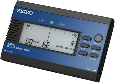 Seiko SAT10LE GuitarBass Tuner Blue